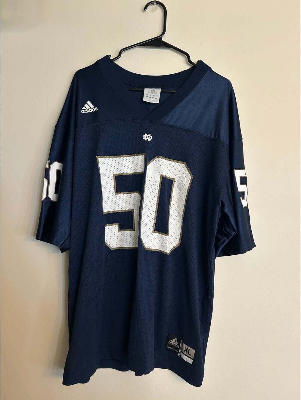 ND Navy #50 Jersey XL